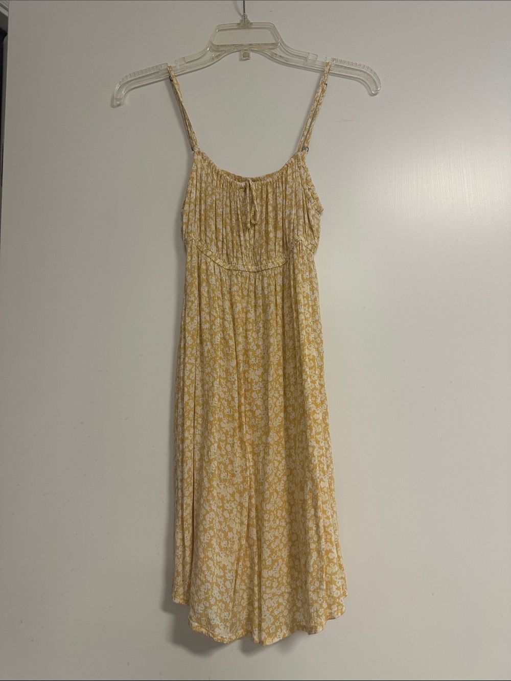 Yellow Billabong Floral Spaghetti-Strap Sleep Dress, Size XS